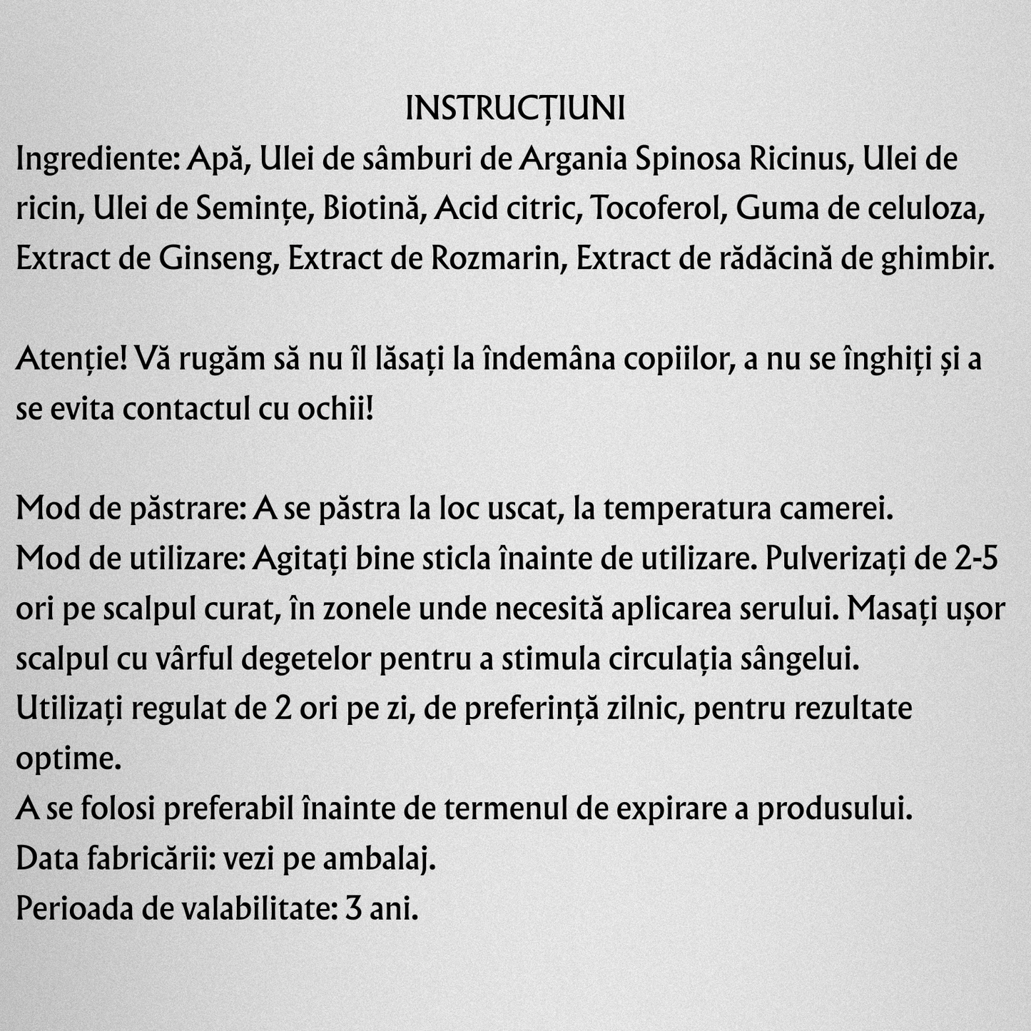 Serum Anti-Cădere Pro Growth cu BIOTINĂ